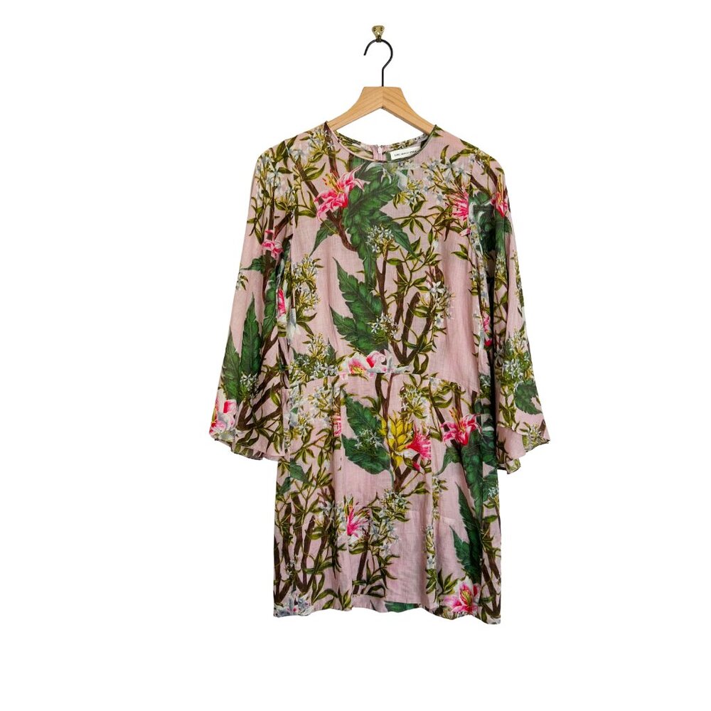 ISABEL MARANT ETOILE Weston Printed Cotton Voile Dress in Antiqued Pink
